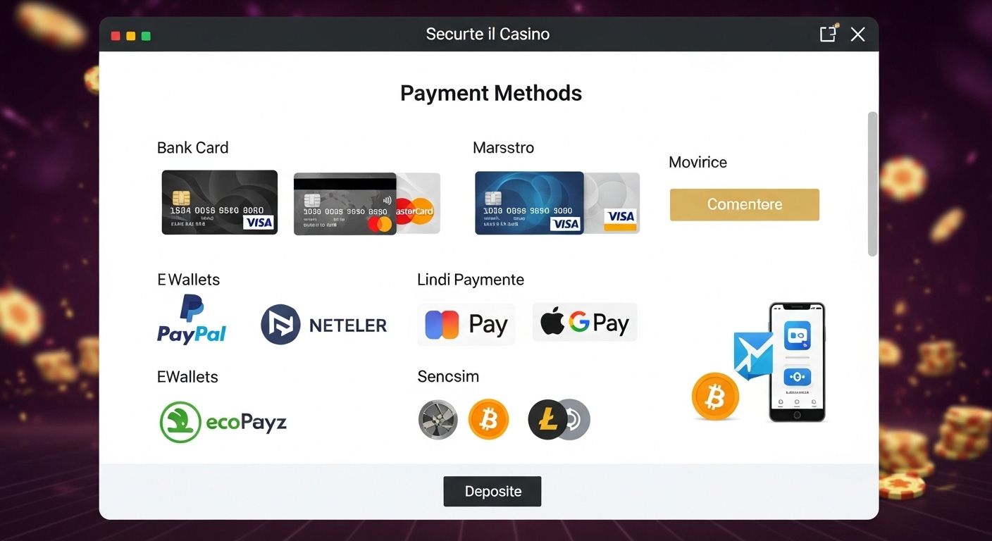 Metodi di deposito disponibili online casino payment